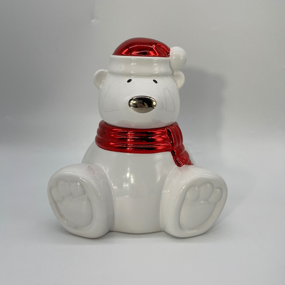 Slatkin & Co Bath & Body Works Paws Polar Bear Jar Candle Cinnamon Stick RARE‎